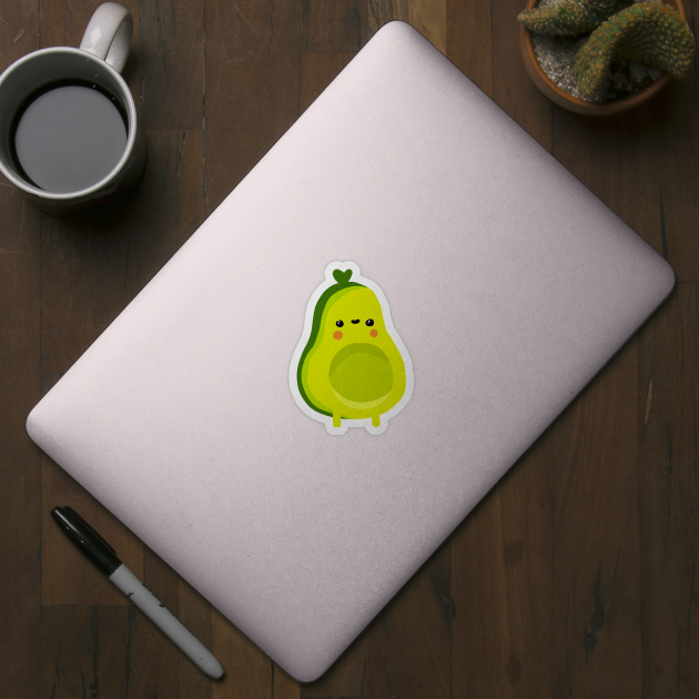 cute kawaii avocado by grafitytees